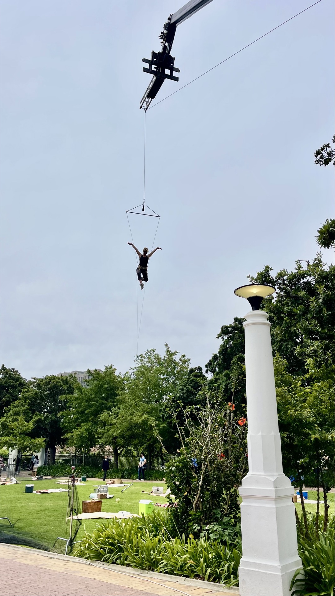 Wire stunt — live action